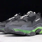 Triple S Sneaker "Black Green Clear Sole"