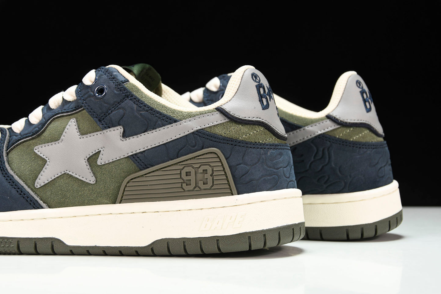 A Bathing Ape Bape SK8 Sta ‘Navy Khaki’