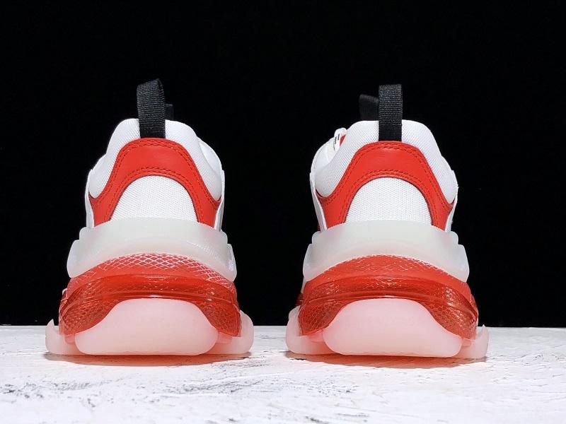 Triple S Sneaker "White Red Clear Sole"