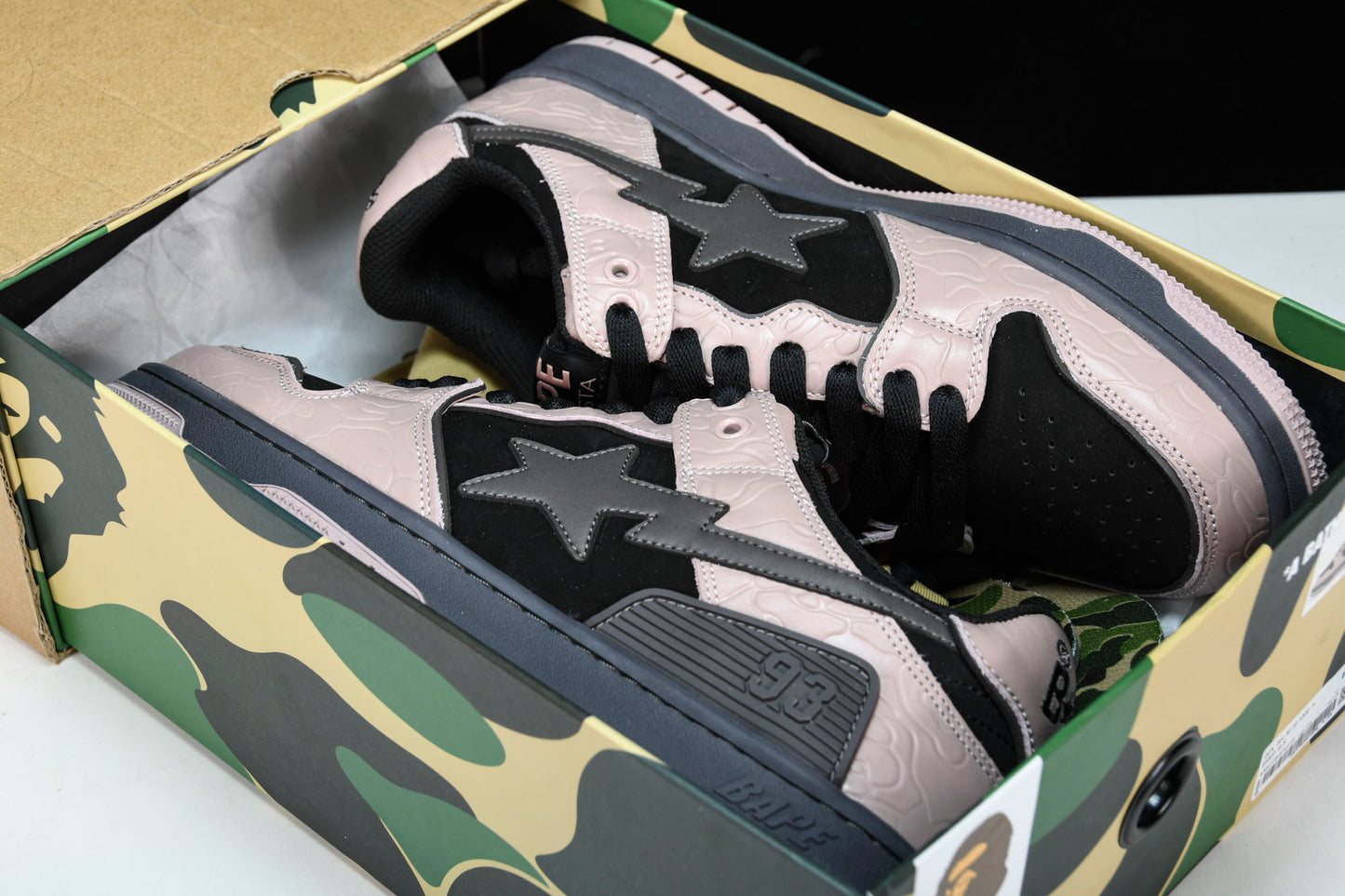 A Bathing Ape Bape SK8 Sta ‘Dirty Pink Black’