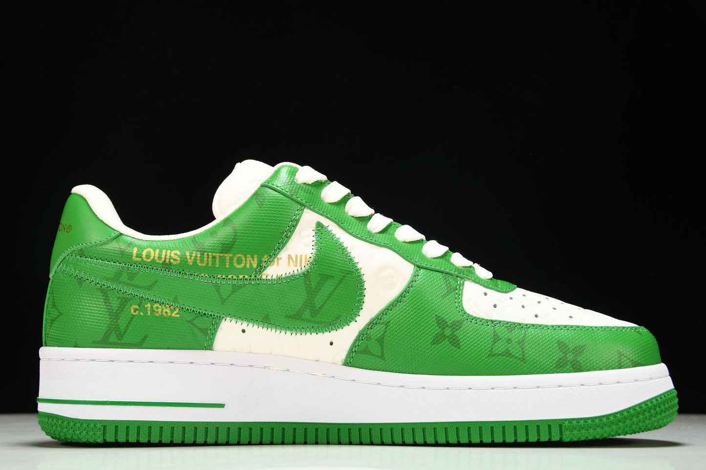 Louis Vuittоп x AF1 by Virgil Abloh 'Green' (With Special Case)
