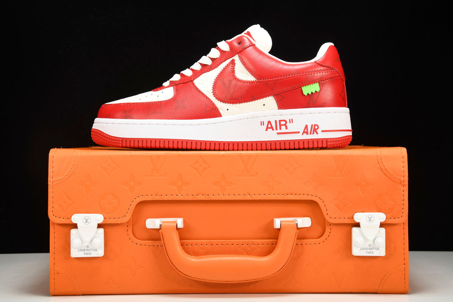 Louis Vuittоп x AF1 by Virgil Abloh 'Red White' (With Special Case)