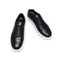 Low Top Black Leather Sneakers