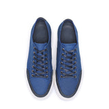 Low Top Blue Canvas Sneakers