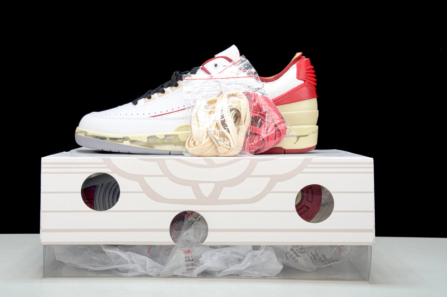 Off-White AJ2 Retro Low SP 'White Varsity Red'