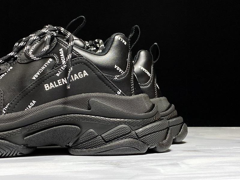 Triple S Sneaker "Allover Logo - Black"