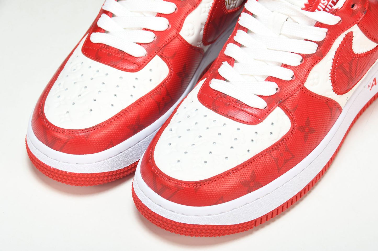 Louis Vuittоп x AF1 by Virgil Abloh 'Red White' (With Special Case)
