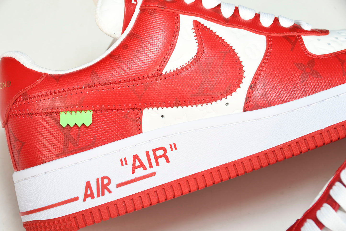 Louis Vuittоп x AF1 by Virgil Abloh 'Red White' (With Special Case)