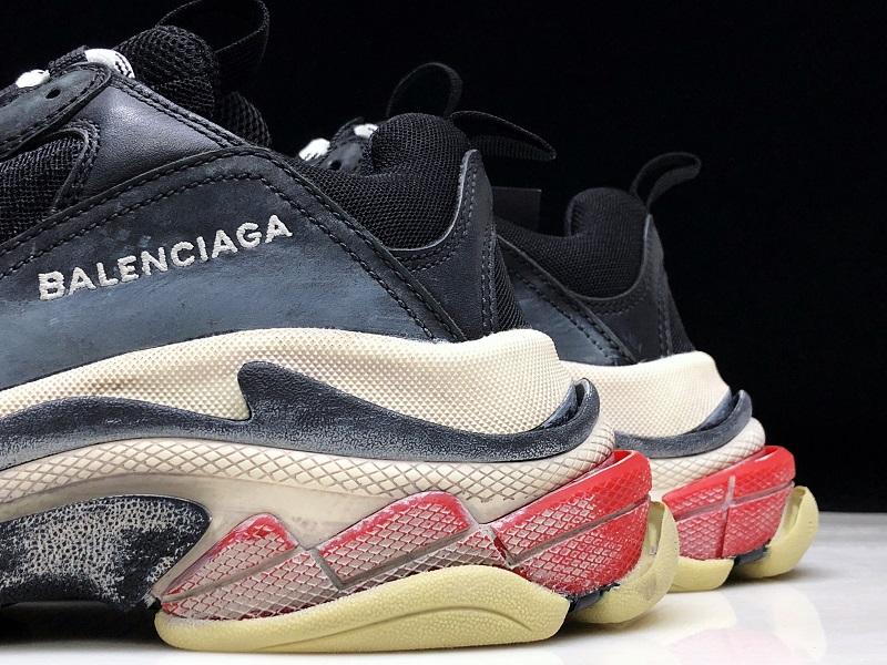 Triple S Sneaker "Black Red"