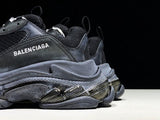 Triple S Sneaker "Triple Black Clear Sole"