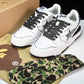 A Bathing Ape Bape SK8 Sta ‘White Silver’
