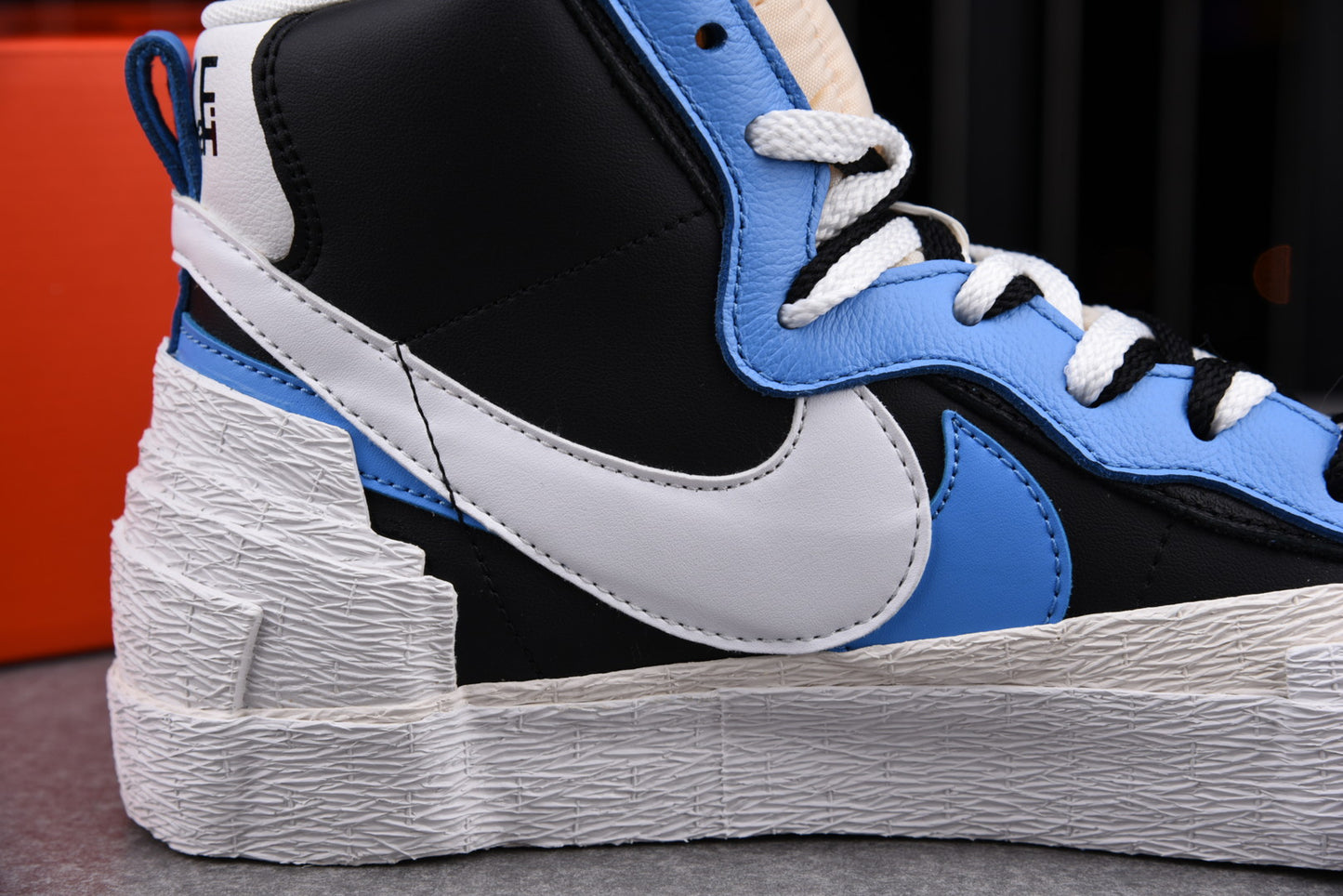 Sacai x Blzr Mid 'Black Blue'