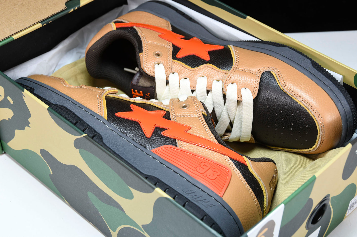 A Bathing Ape Bape SK8 Sta ‘Orange Black’