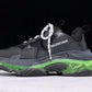 Triple S Sneaker "Black Green Clear Sole"