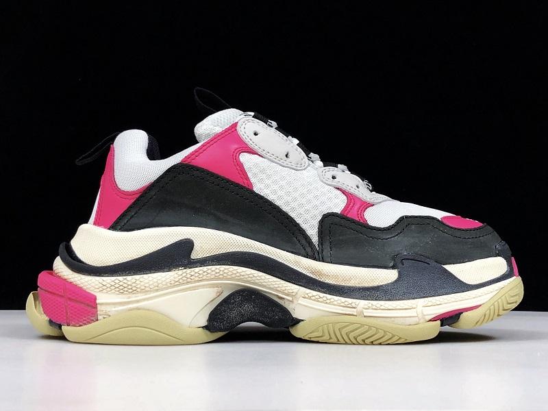 Triple S Sneaker "Black White Pink"
