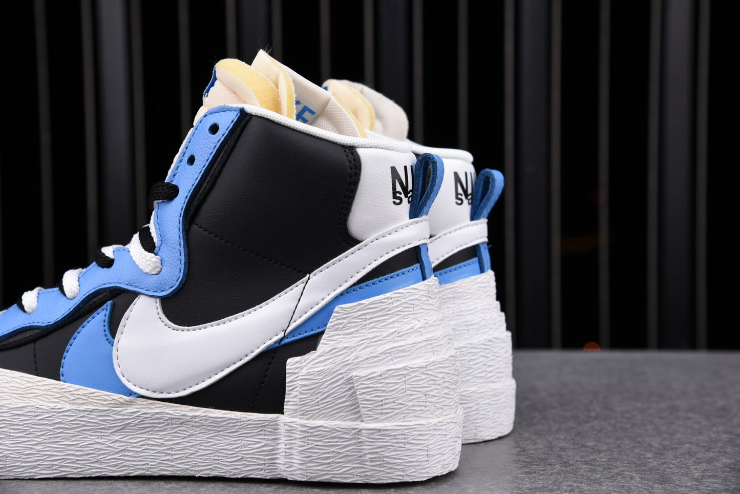 Sacai x Blzr Mid 'Black Blue'