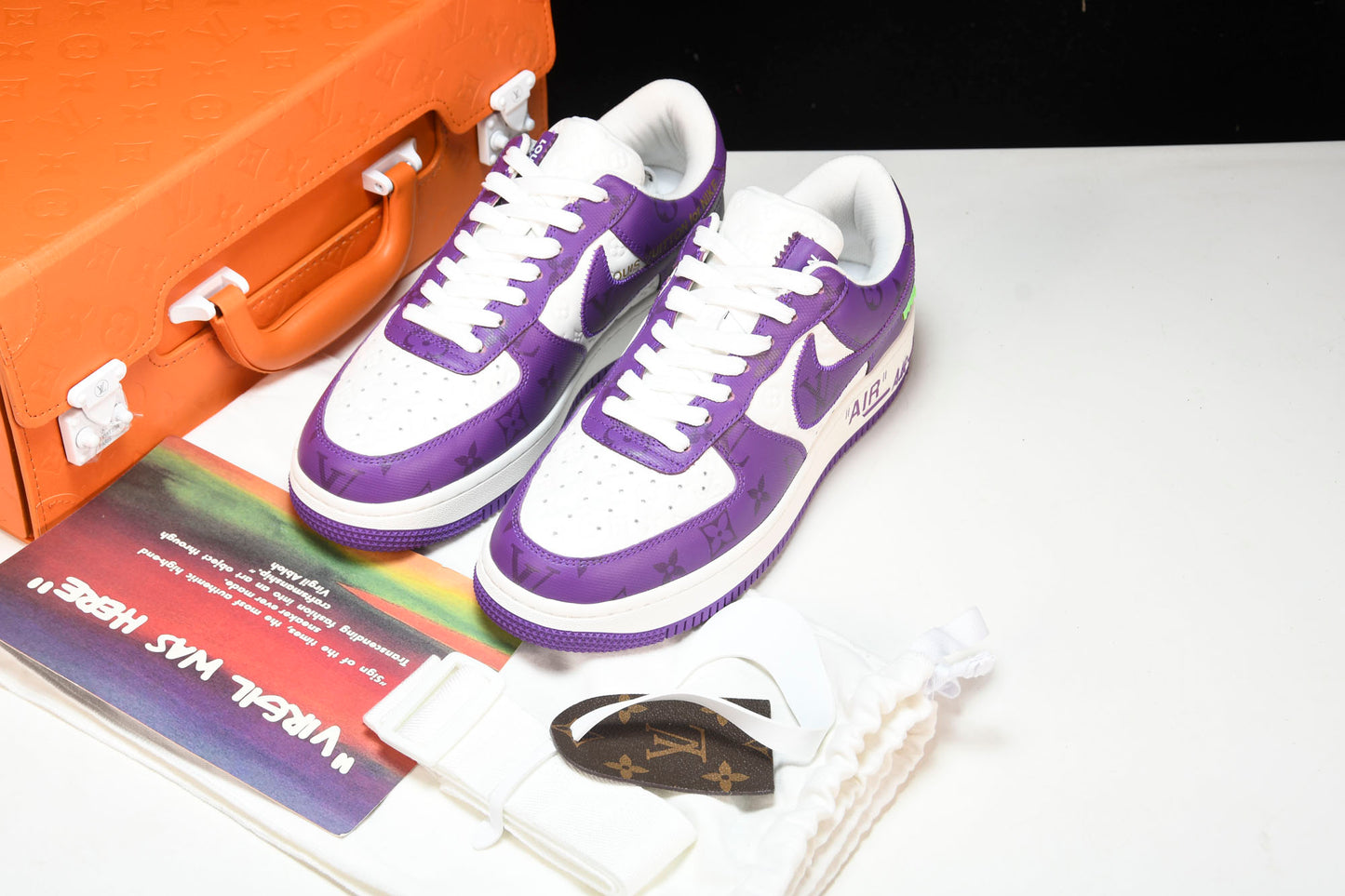 Louis Vuittоп x AF1 by Virgil Abloh 'Purple' (With Special Case)