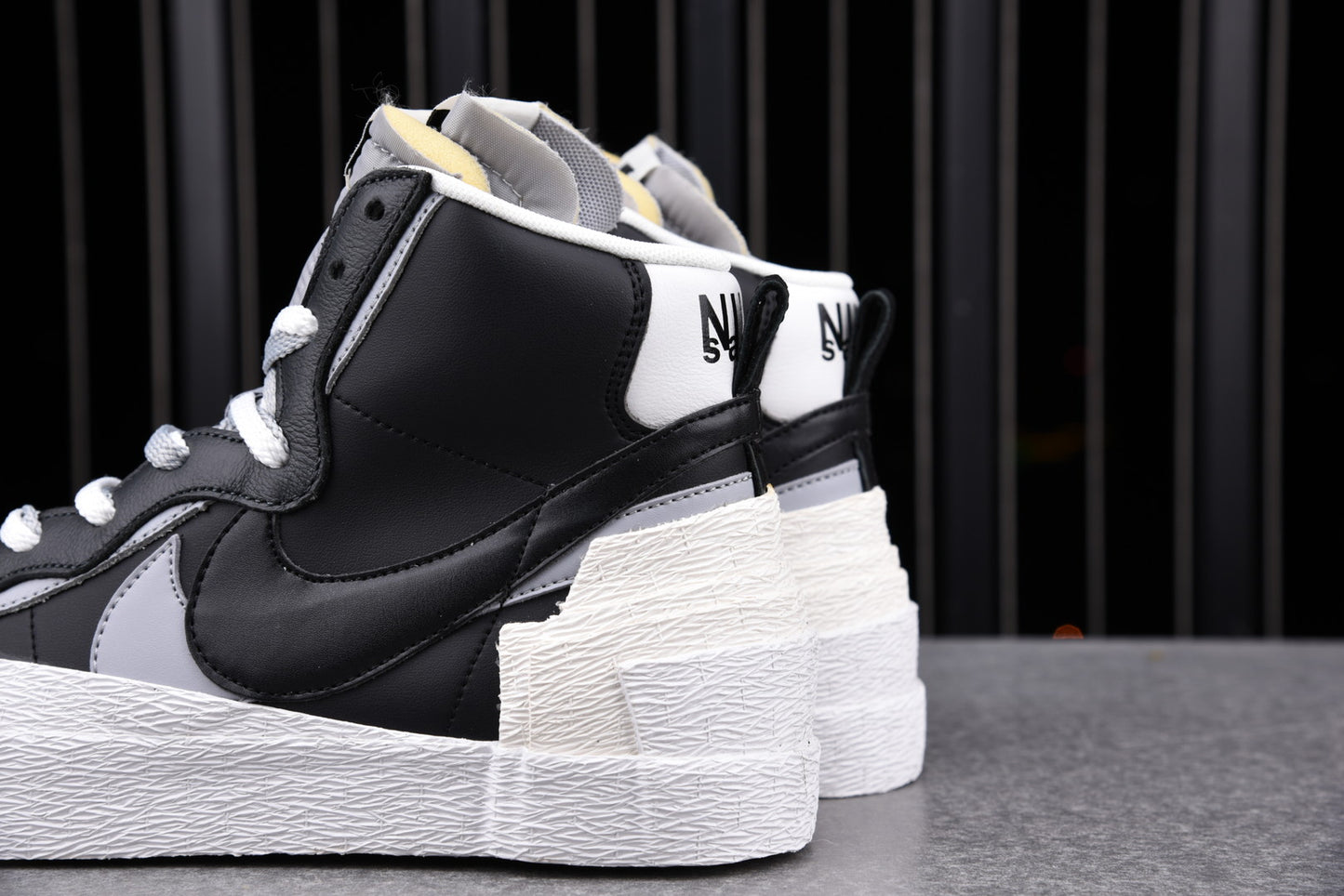 Sacai x Blzr Mid 'Black Grey'