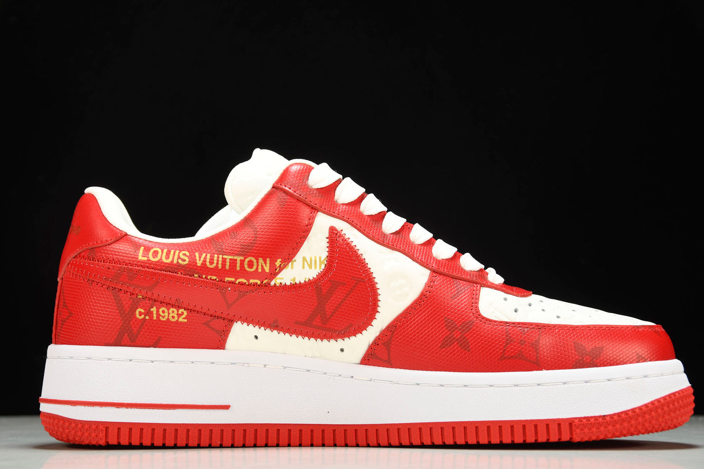 Louis Vuittоп x AF1 by Virgil Abloh 'Red White' (With Special Case)