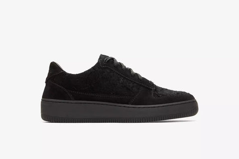 Low Top Classic Military Black Suede Sneaker