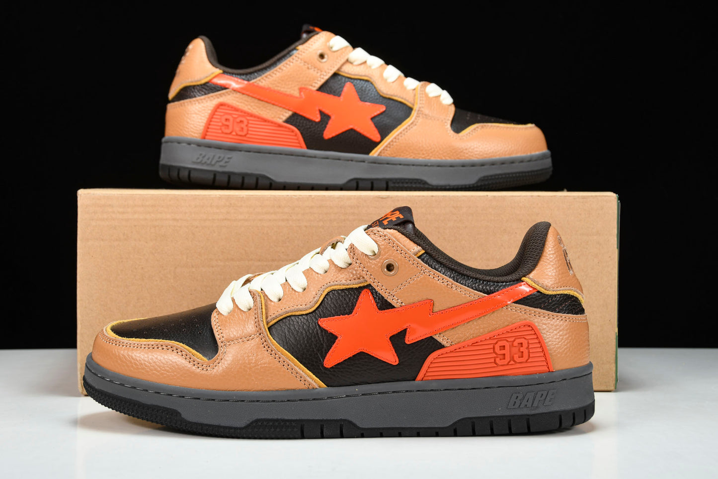 A Bathing Ape Bape SK8 Sta ‘Orange Black’