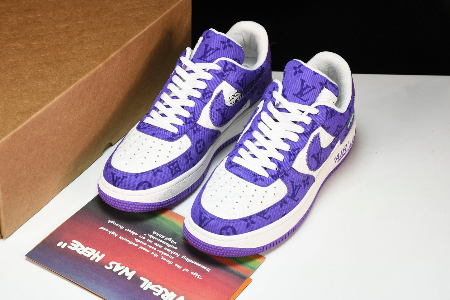 Louis Vuittоп x AF1 by Virgil Abloh 'Purple White'