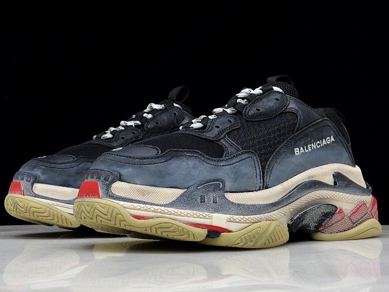 Triple S Sneaker "Black Red"