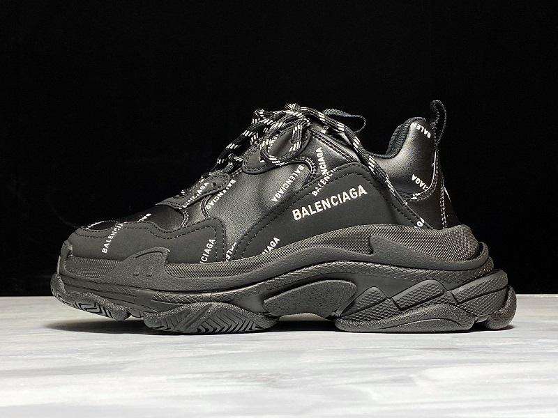 Triple S Sneaker "Allover Logo - Black"