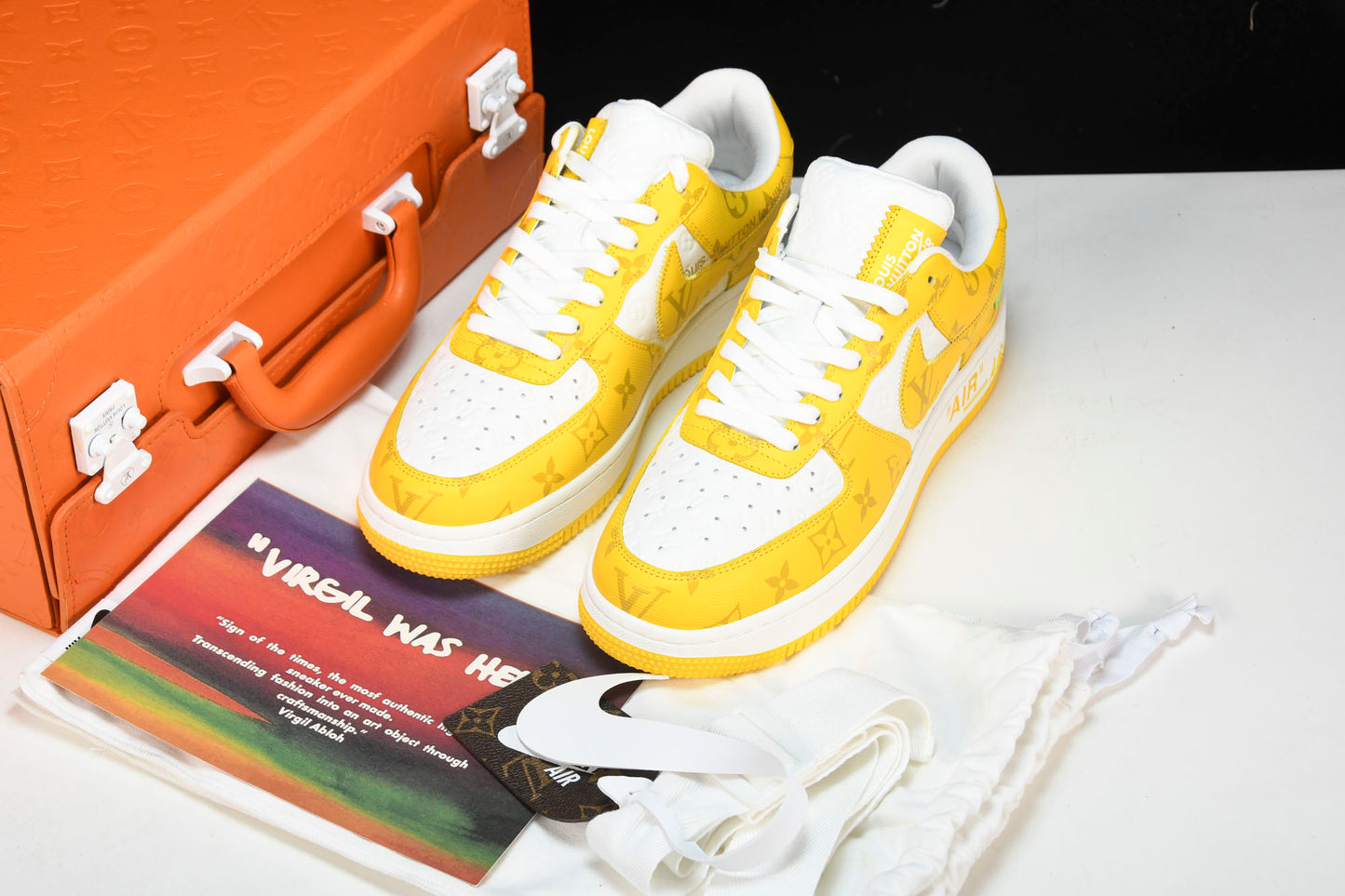 Louis Vuittоп x AF1 by Virgil Abloh 'Yellow' (With Special Case)