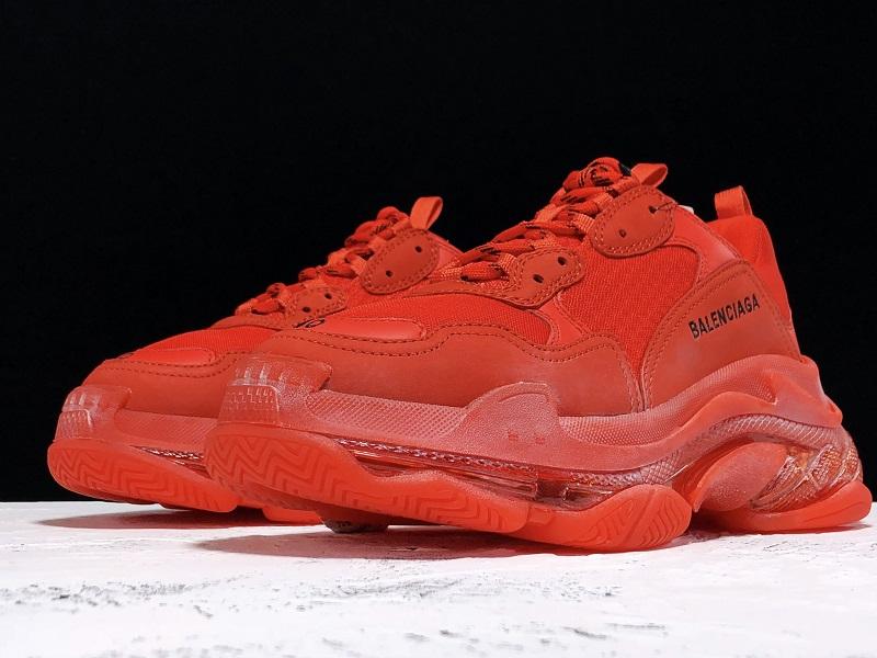 Triple S Sneaker "Red Clear Sole"