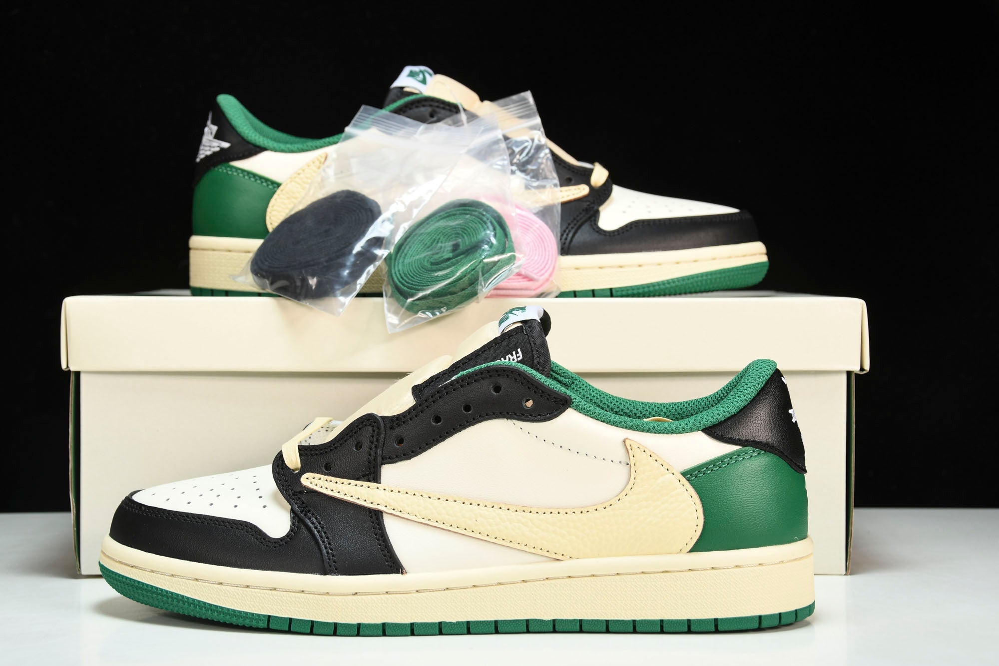 Travis Scott x AJ1 Low x Fragment Design 'Pine Green' (Unreleased