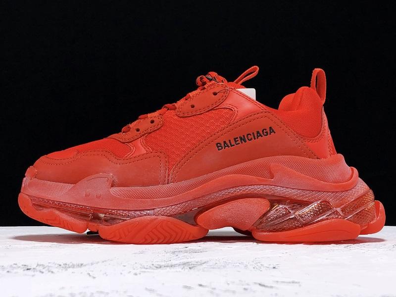 Triple S Sneaker "Red Clear Sole"