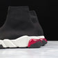Speed Trainers “Black White Red Clear Sole”