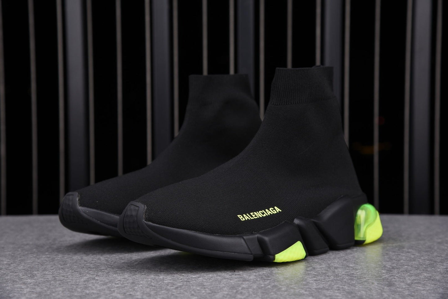 Speed Trainers “Black Yellow Fluo Clear Sole”