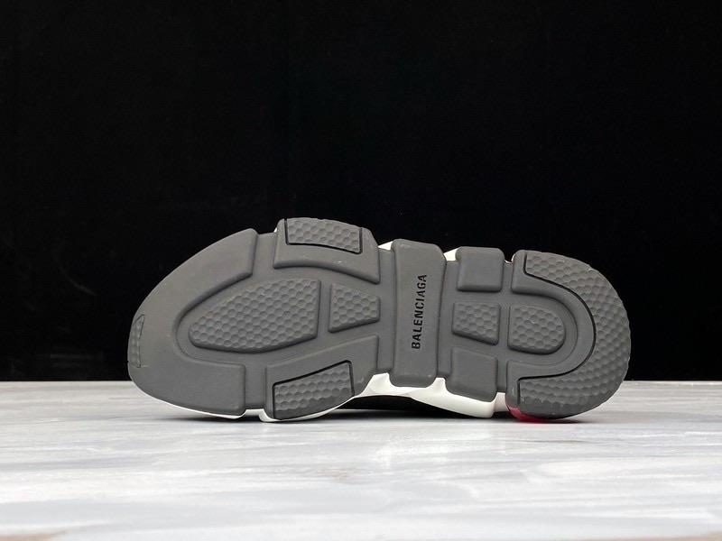 Speed Trainers “Black White Red Clear Sole”