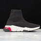 Speed Trainers “Black White Red Clear Sole”