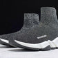 Speed Trainers “Dark Grey Glitter Clear Sole”