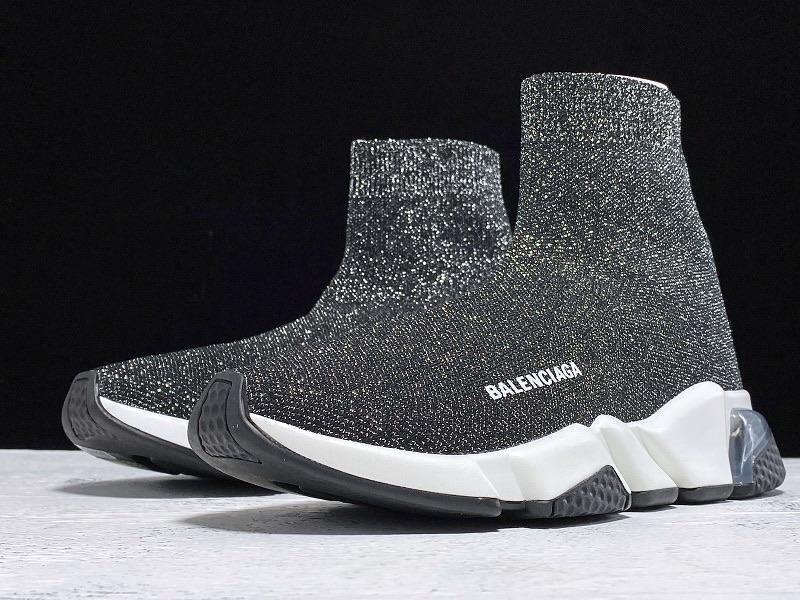 Speed Trainers “Dark Grey Glitter Clear Sole”
