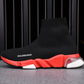 Speed Trainers “Black Red Clear Sole”