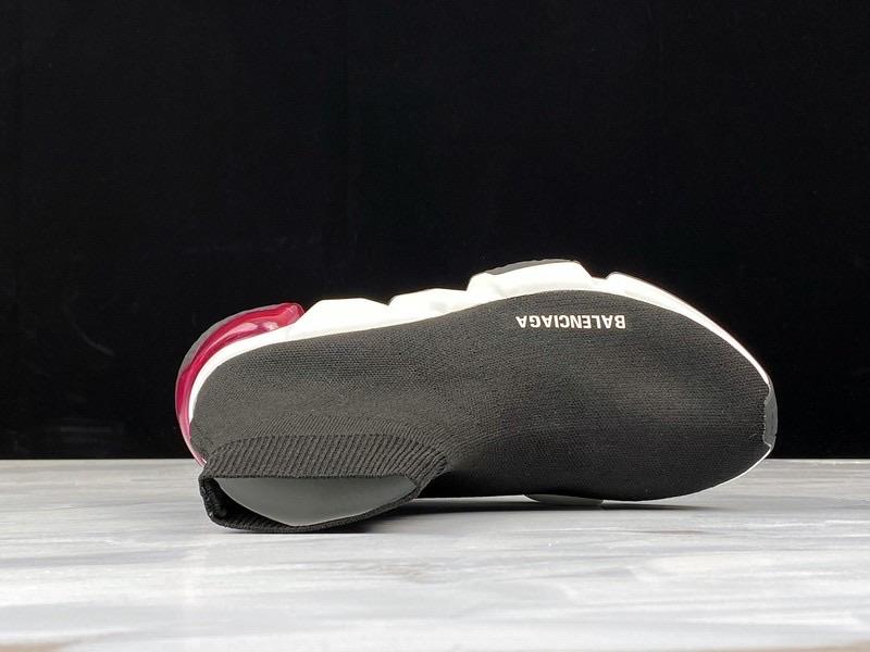 Speed Trainers “Black White Red Clear Sole”