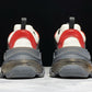Triple S Sneaker "White Red Black Clear Sole"