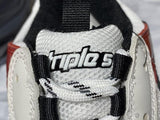 Triple S Sneaker "White Red Black Clear Sole"