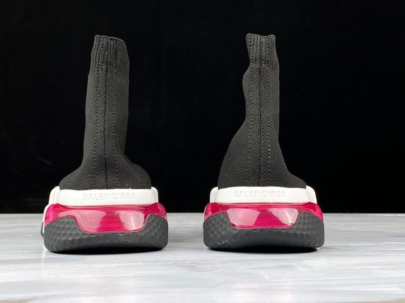 Speed Trainers “Black White Red Clear Sole”